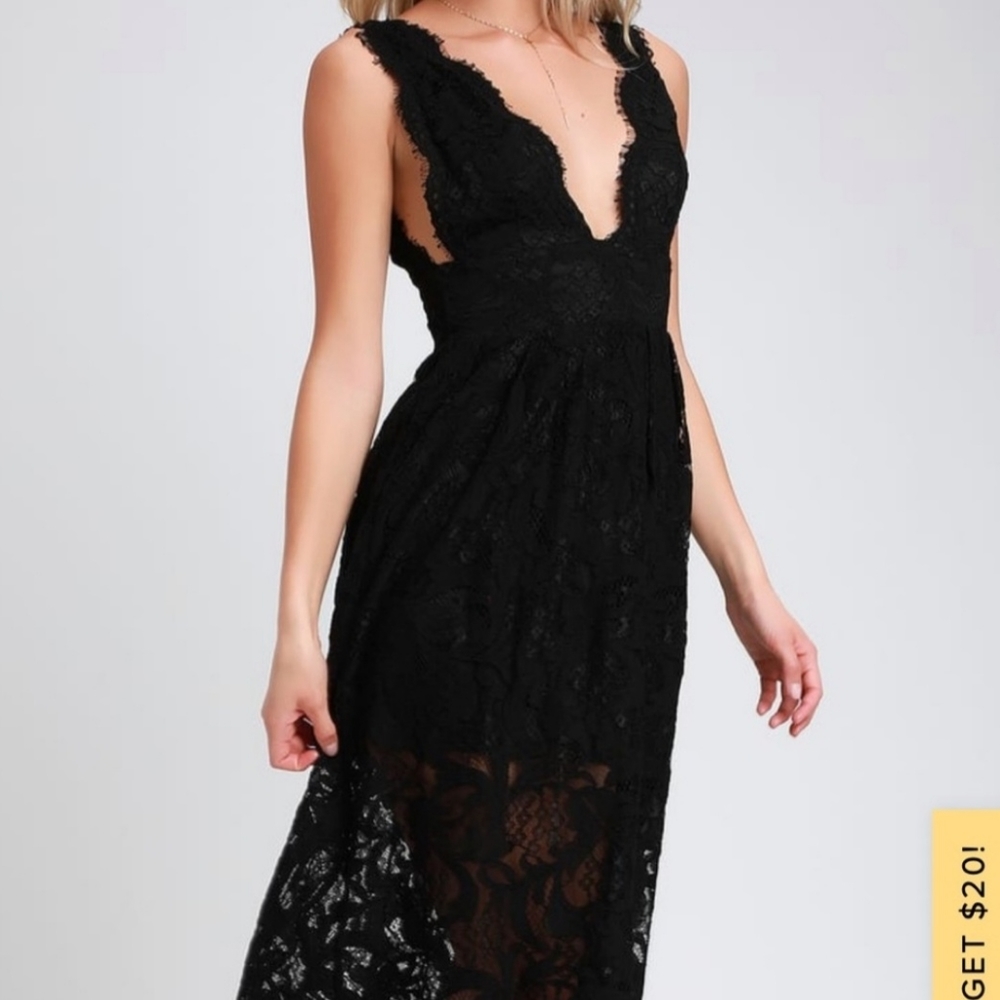 Lulu's lace black dress Size 4